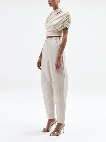 DORI CROP TOP (Metallic Gold)