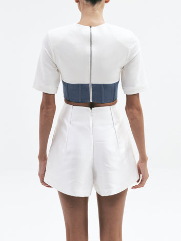 DINA (Off White/ Light Denim)