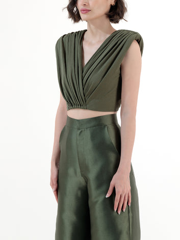 TIANA CROP PLAIN (Olive)