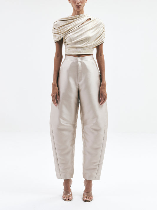 DORI CROP TOP (Metallic Gold)