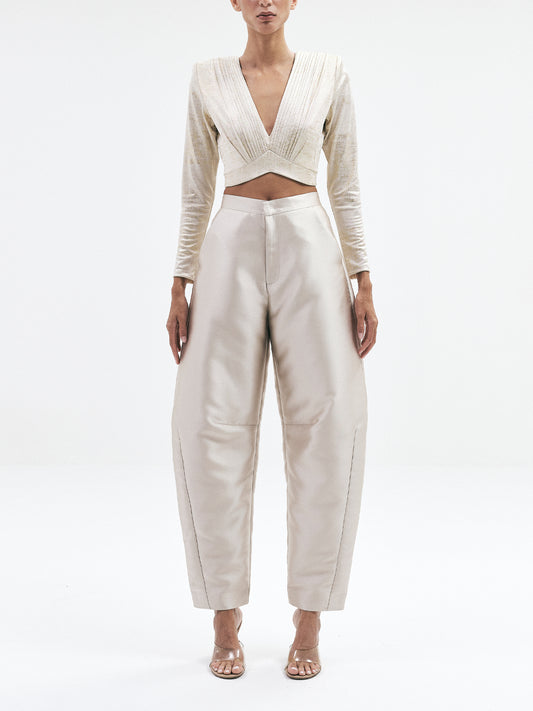 BOWIE CROP TOP (Metallic Gold)