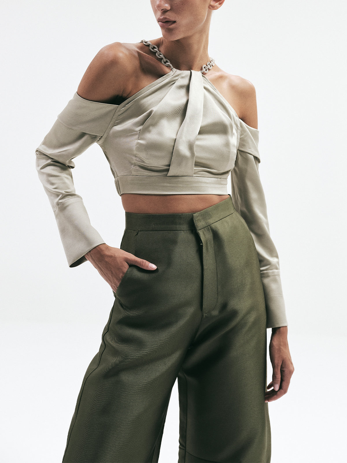 MELANIE CROP TOP (Sage Green)