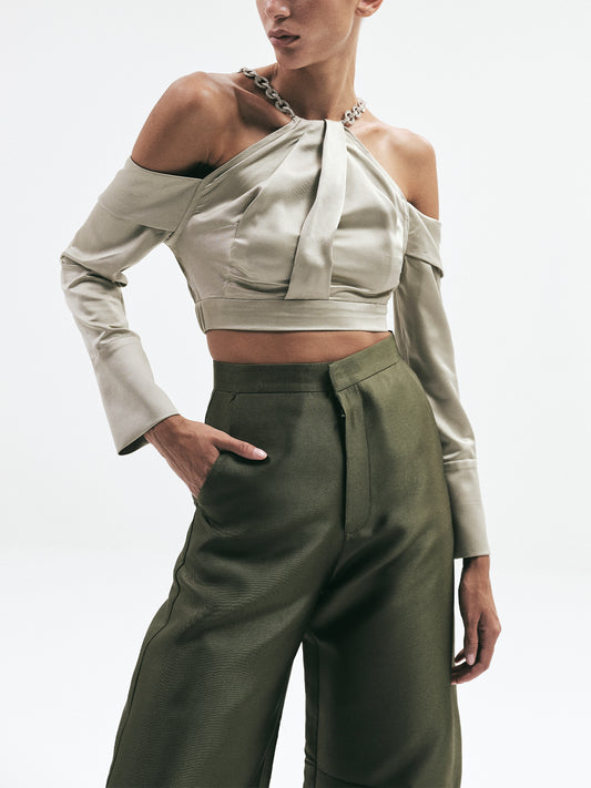 MELANIE CROP TOP (Sage Green)