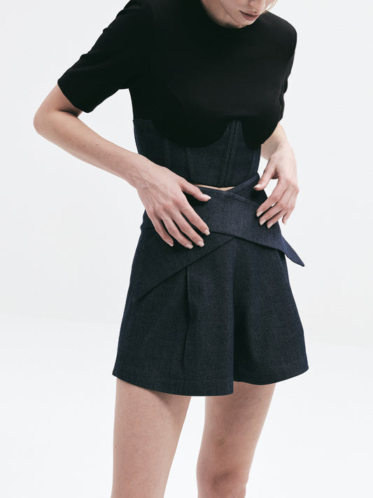 DINA (Black/ Dark Denim)