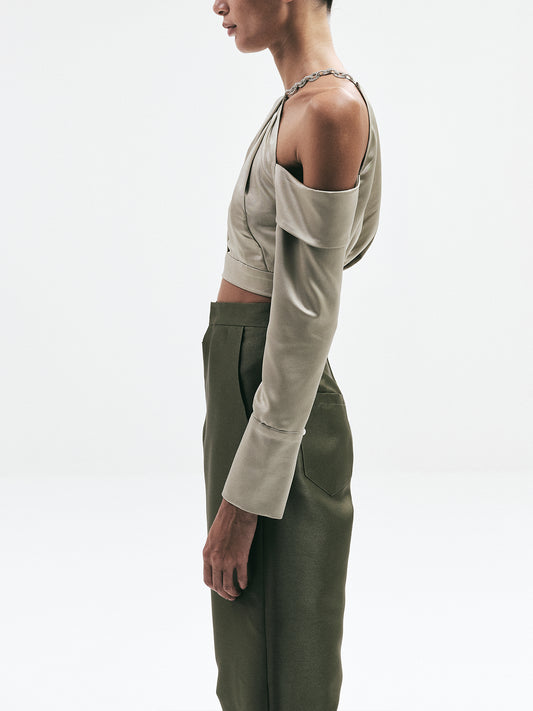 MELANIE CROP TOP (Sage Green)