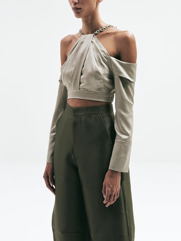 MELANIE CROP TOP (Sage Green)