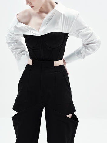 LANA CROP (White & Black)