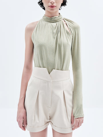 JOELLE RHINESTONE BODYSUIT (SAGE GREEN)