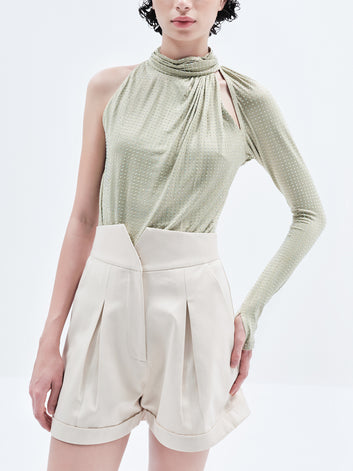 JOELLE RHINESTONE BODYSUIT (SAGE GREEN)