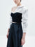 LANA CROP (White & Navy)