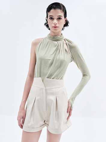 JOELLE RHINESTONE BODYSUIT (SAGE GREEN)