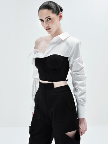 LANA CROP (White & Black)