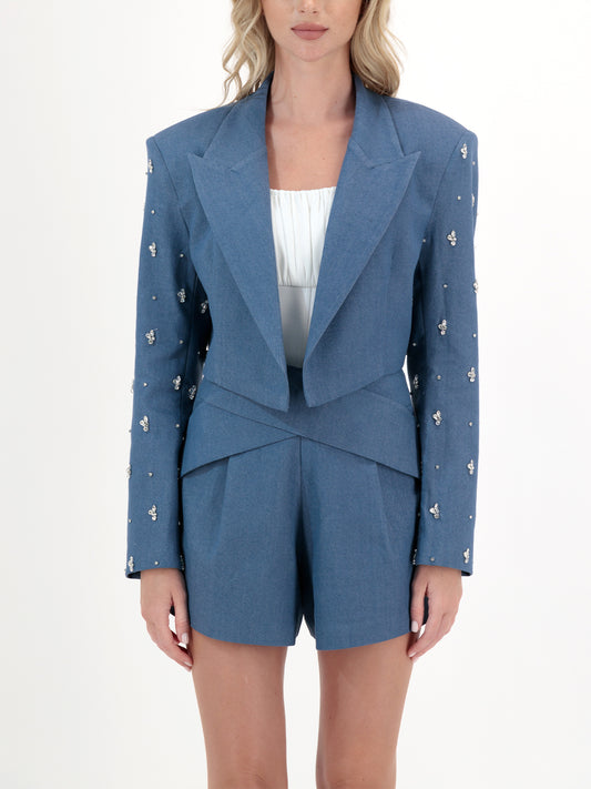 PIPA JACKET BEADED (Denim)