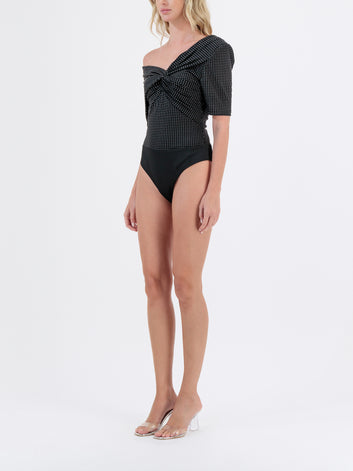 GEMMA BODYSUIT DOTTED (Black)